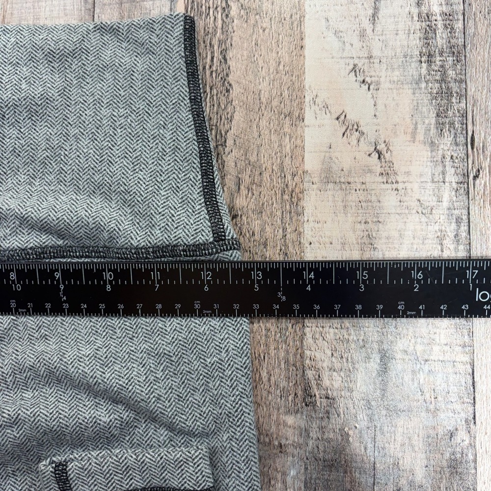 Lululemon Leggings Womens 4 Grey Herringbone High Rise Tights Yoga Athleisure - Picture 6 of 8